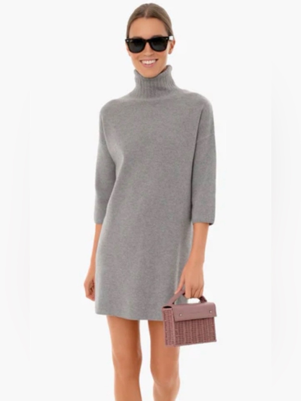Tuckernuck Pomander Place Vivianne Gray Turtleneck Sweater Dress XL